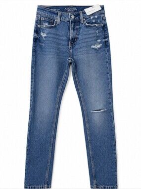 Arizona Jean Company High Rise  Jeans in Blue Wash with Light Distressing